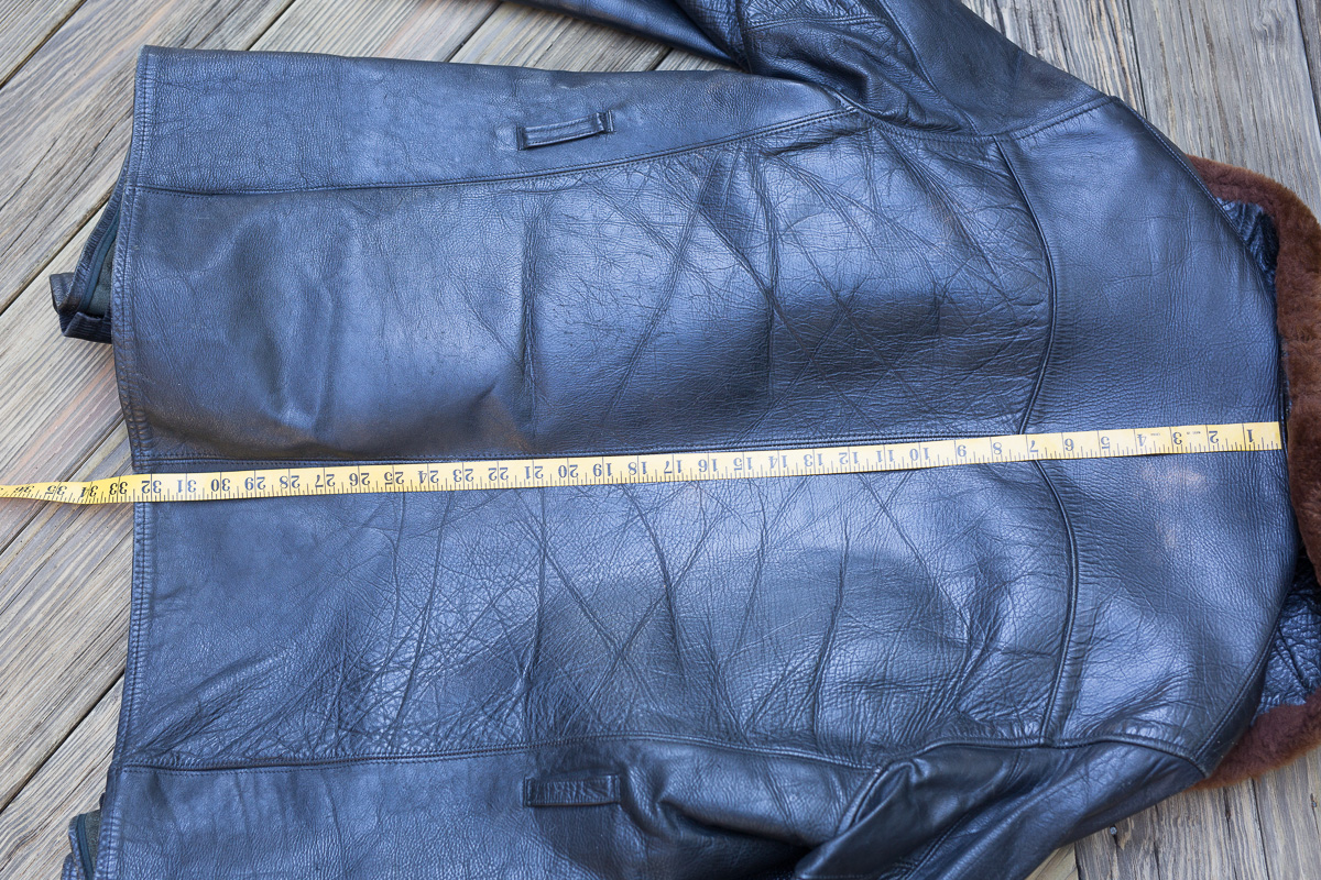 Mayer Krom labelled shearling lined shawl collar 1940’s leather ...