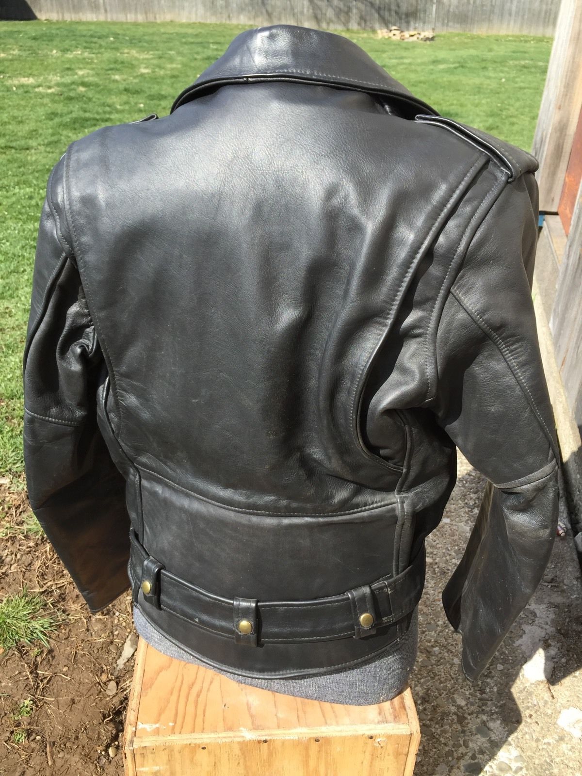 Lesco 1960 s vintage motorcycle jacket long back 42 The 