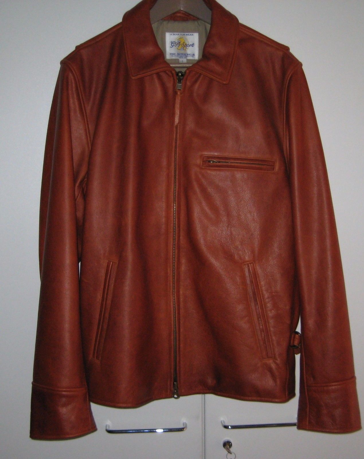 Golden Bear whiskey cowhide leather Dockworker Jacket size L | The ...