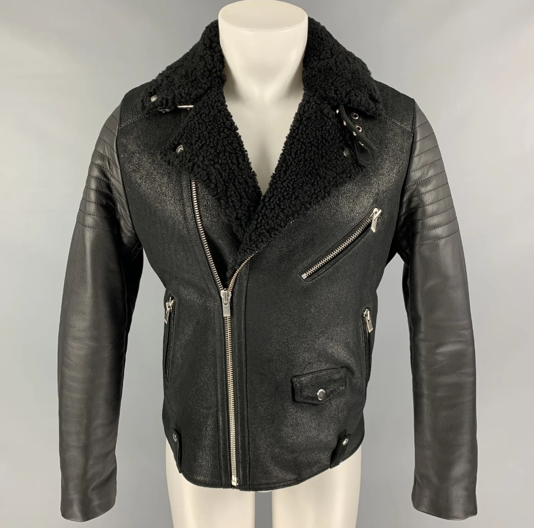 Rare Bird FS - The Kooples Shearling 100% mouton Motorcycle jacket