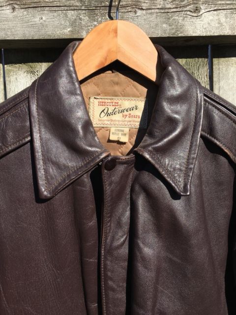 Vtg 60s Sears Hercules A-2 Leather Jacket | The Fedora Lounge