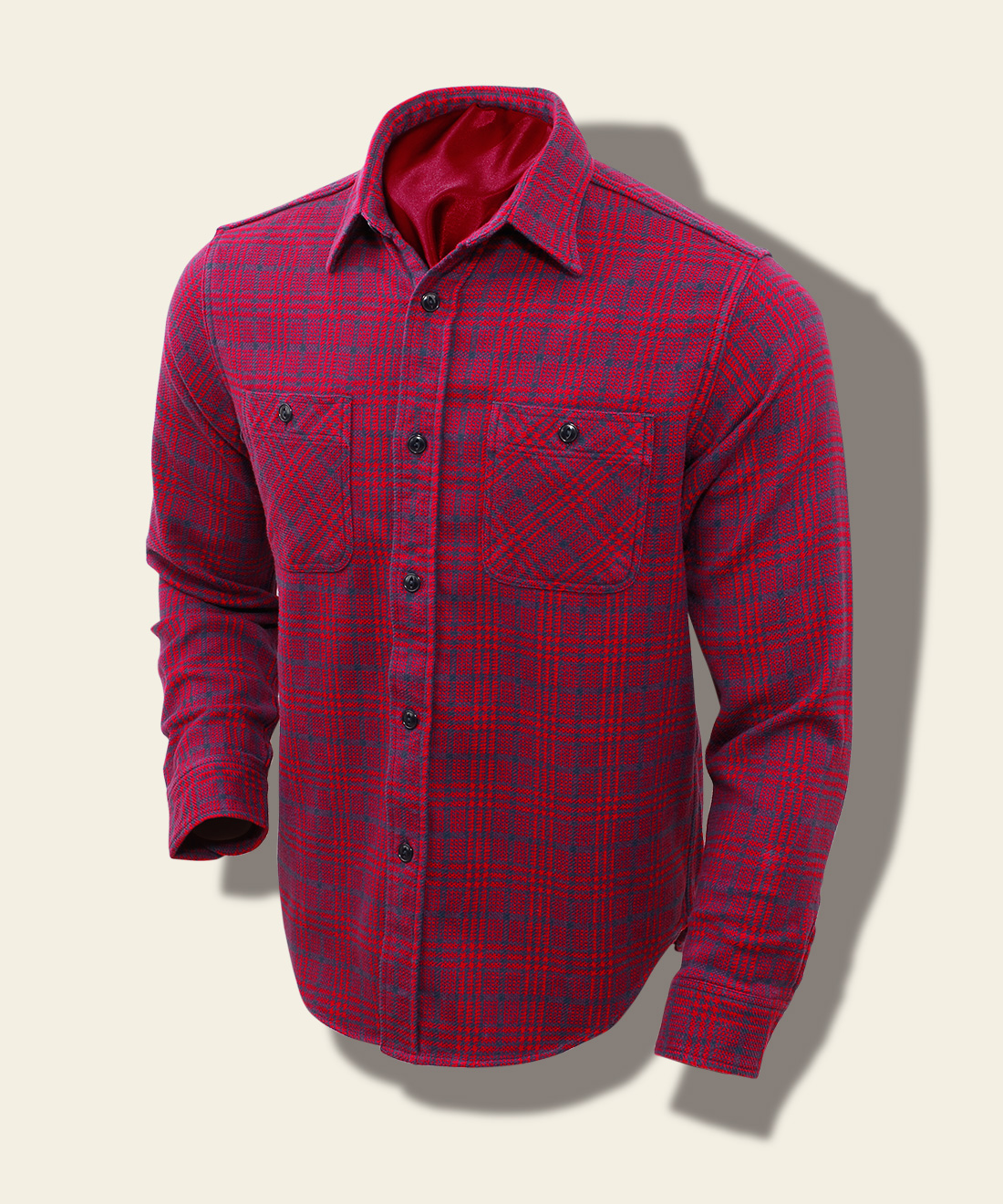 Sugar-Cane-Dense-Twill-Check-Shirt-SC27063-165-Red-front.jpg