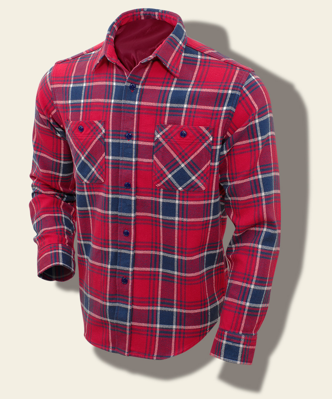 Sugar-Cane-Dense-Twill-Check-Shirt-Vintage-Red-SC27059-165-front.jpg