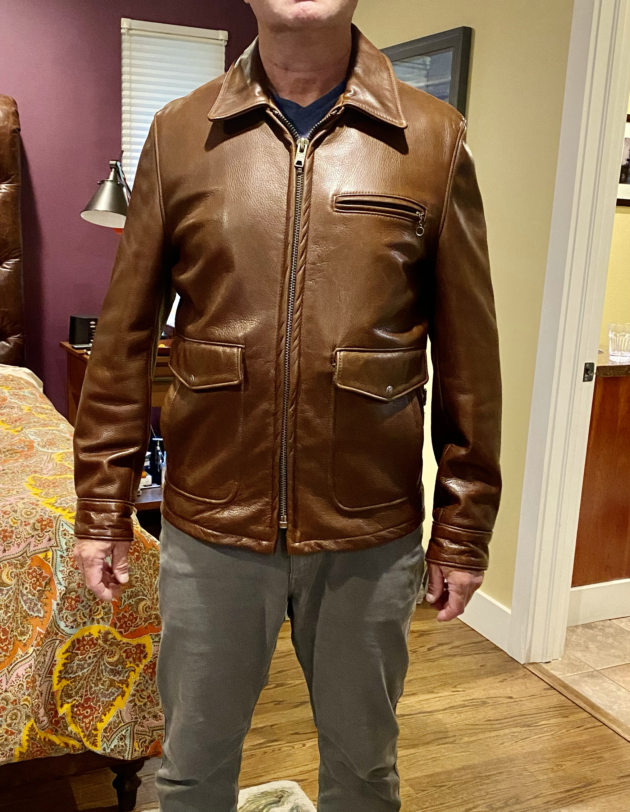 FS Schott Delivery Half Belt Jacket 563 Size M The Fedora Lounge