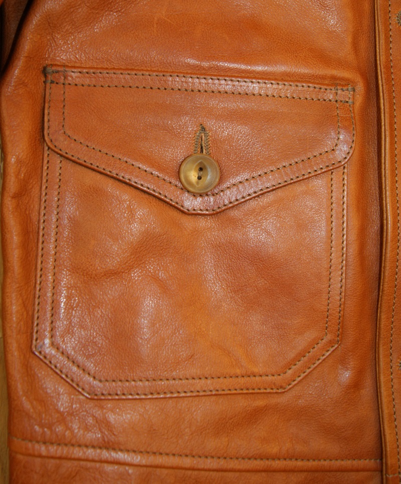 Thedi Button-Up Shawl Collar Cognac Buffalo patch pocket.jpg