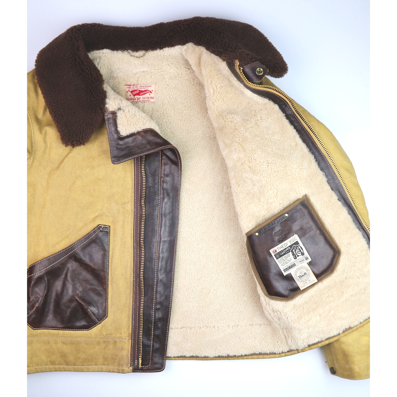 Thedi Civilian B-3 Canvas and Shearling 7VB lining.jpg