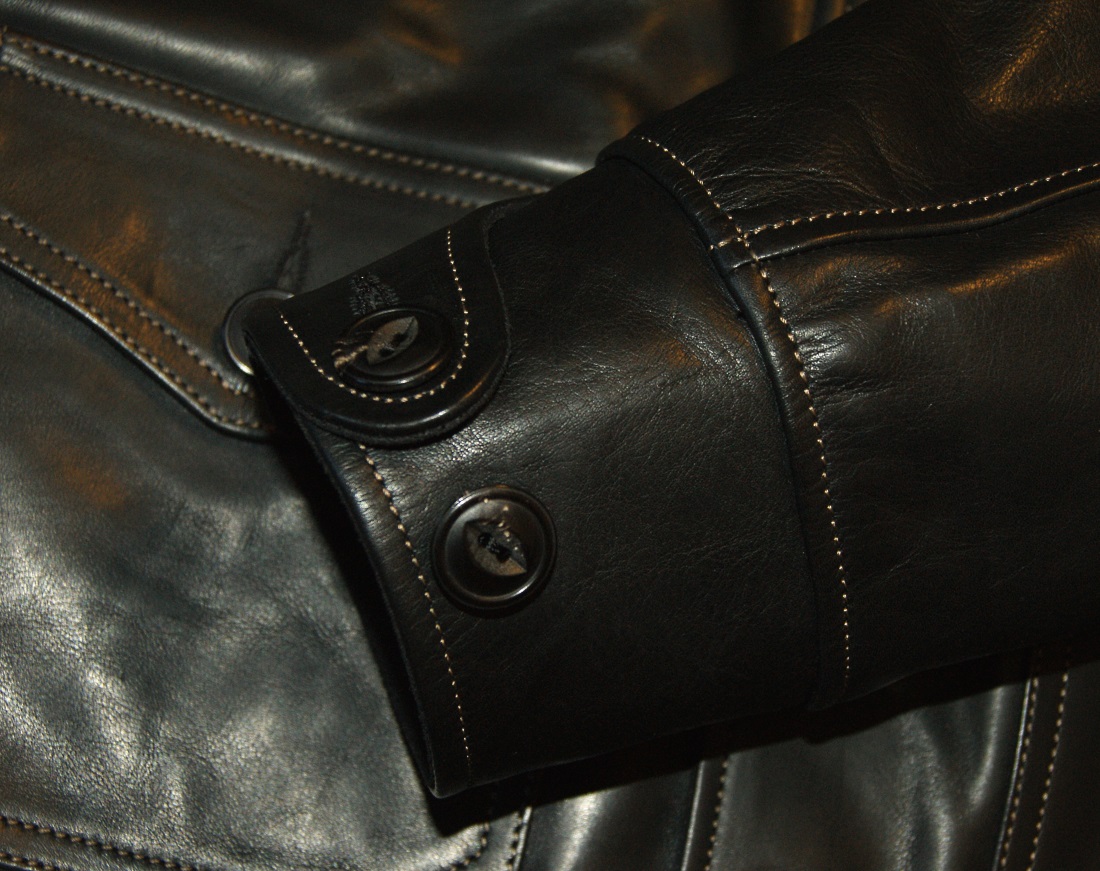 Thedi custom Shawl Collar Black Cowhide 4XL cuff.jpg