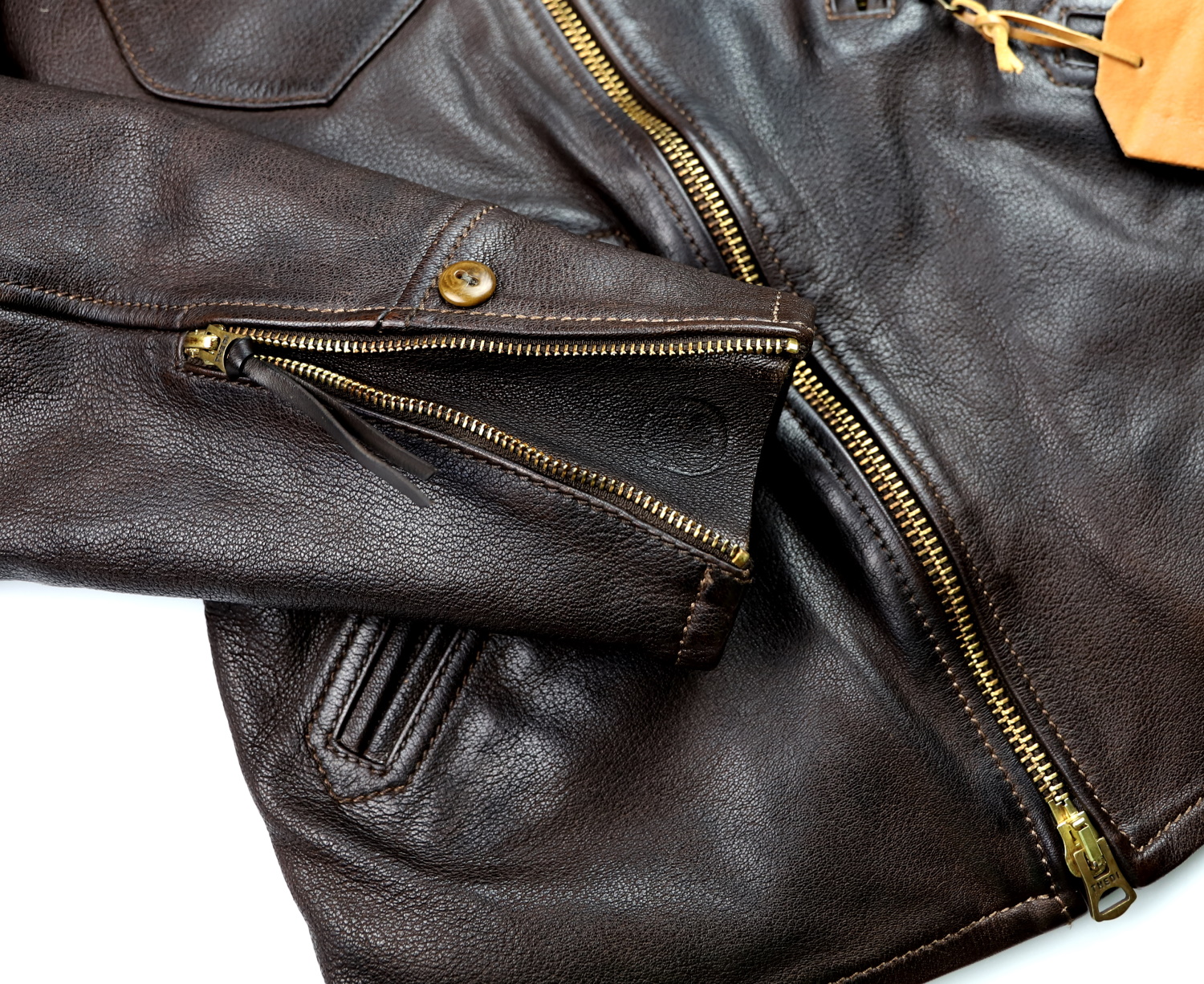 Thedi Evander Crosszip Half Belt Brown Goatskin MWC sleeve zipper.jpg