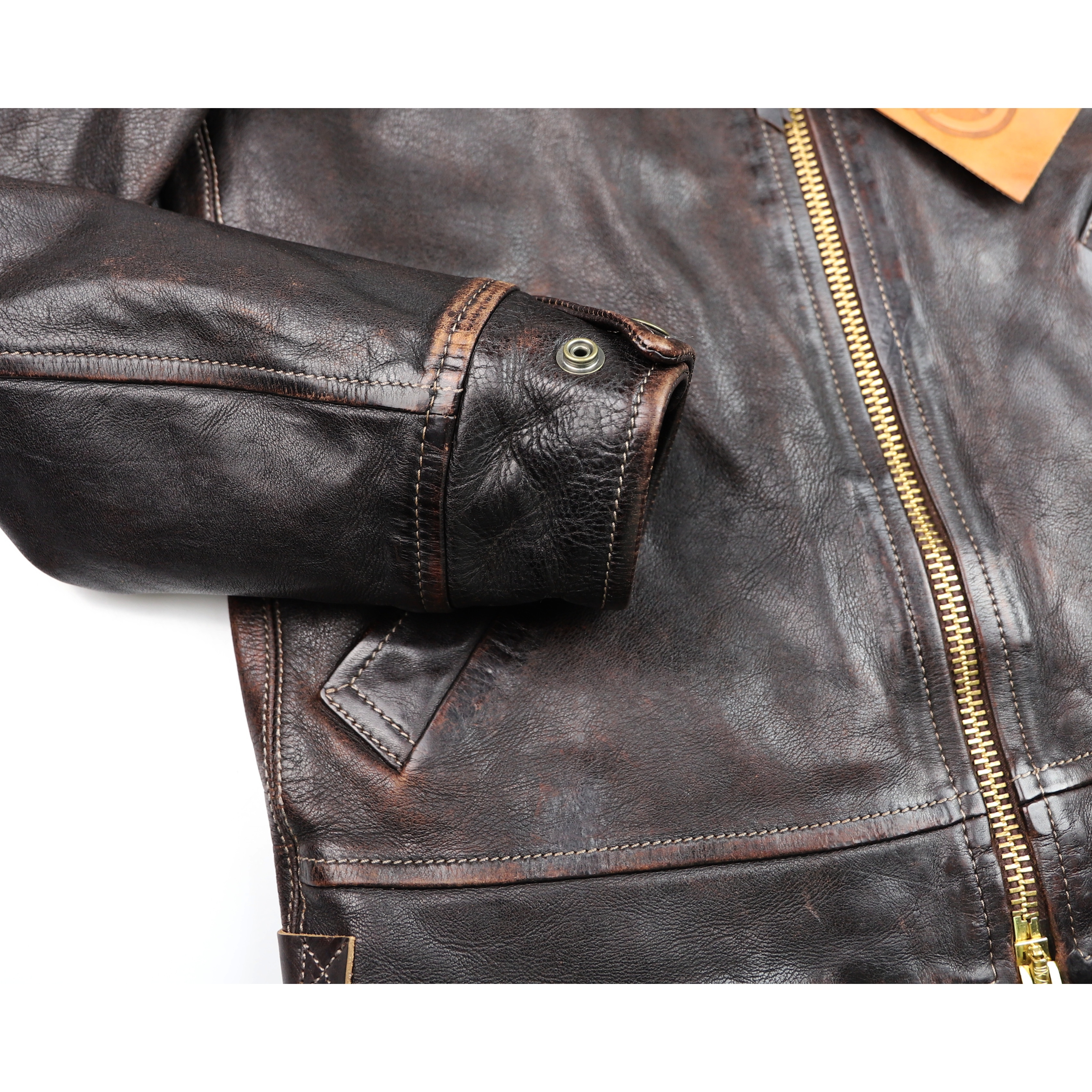Thedi Idas Chestnut Bruciato Horsehide YV3 snap cuff.jpg