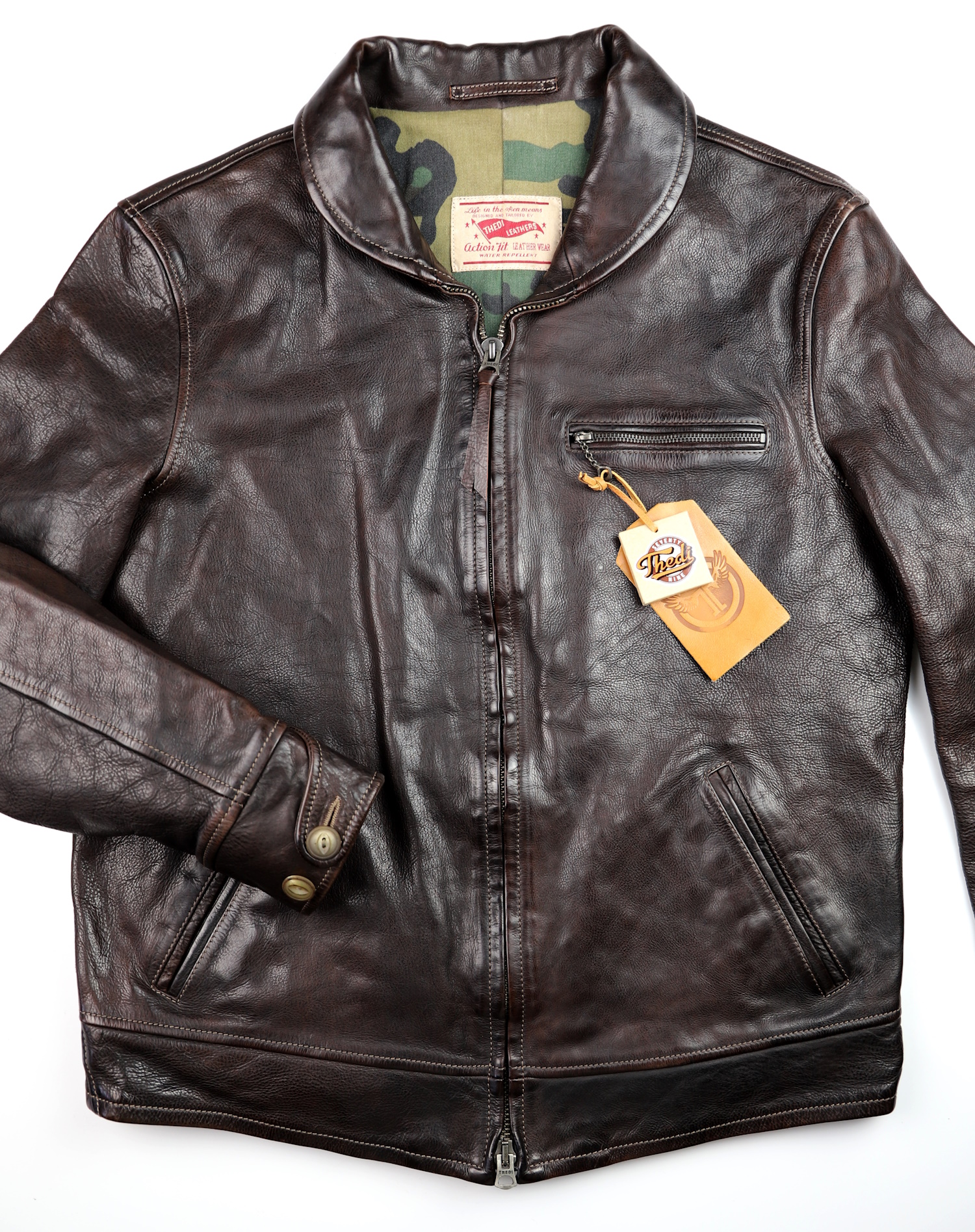 Thedi Markos Zip-Up Shawl Collar Brown Canneto Cowhide 2XL1 front.jpg