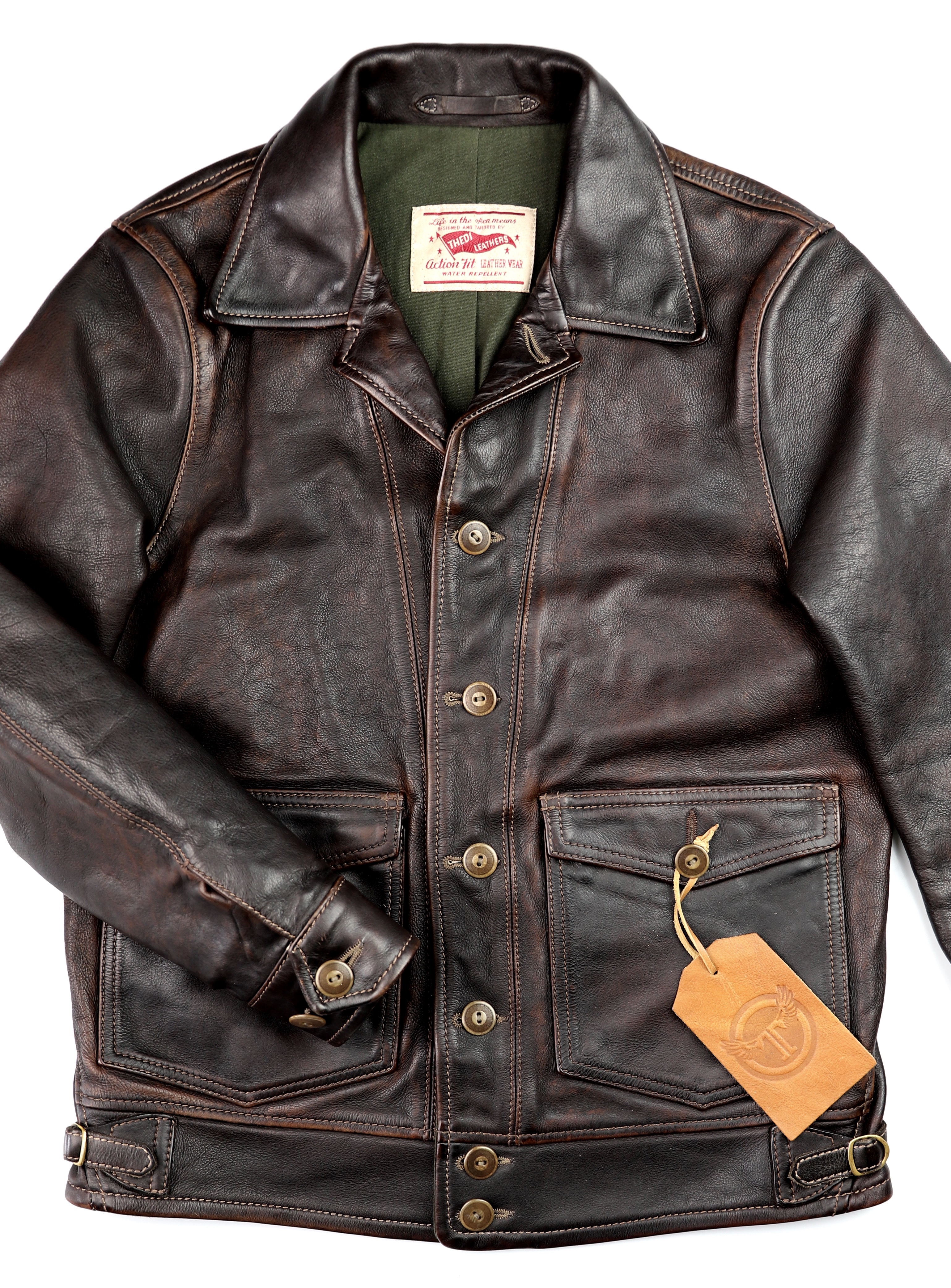 Thedi Niko Button-Up Hand-Dyed Brown Cowhide JG1 front.jpg
