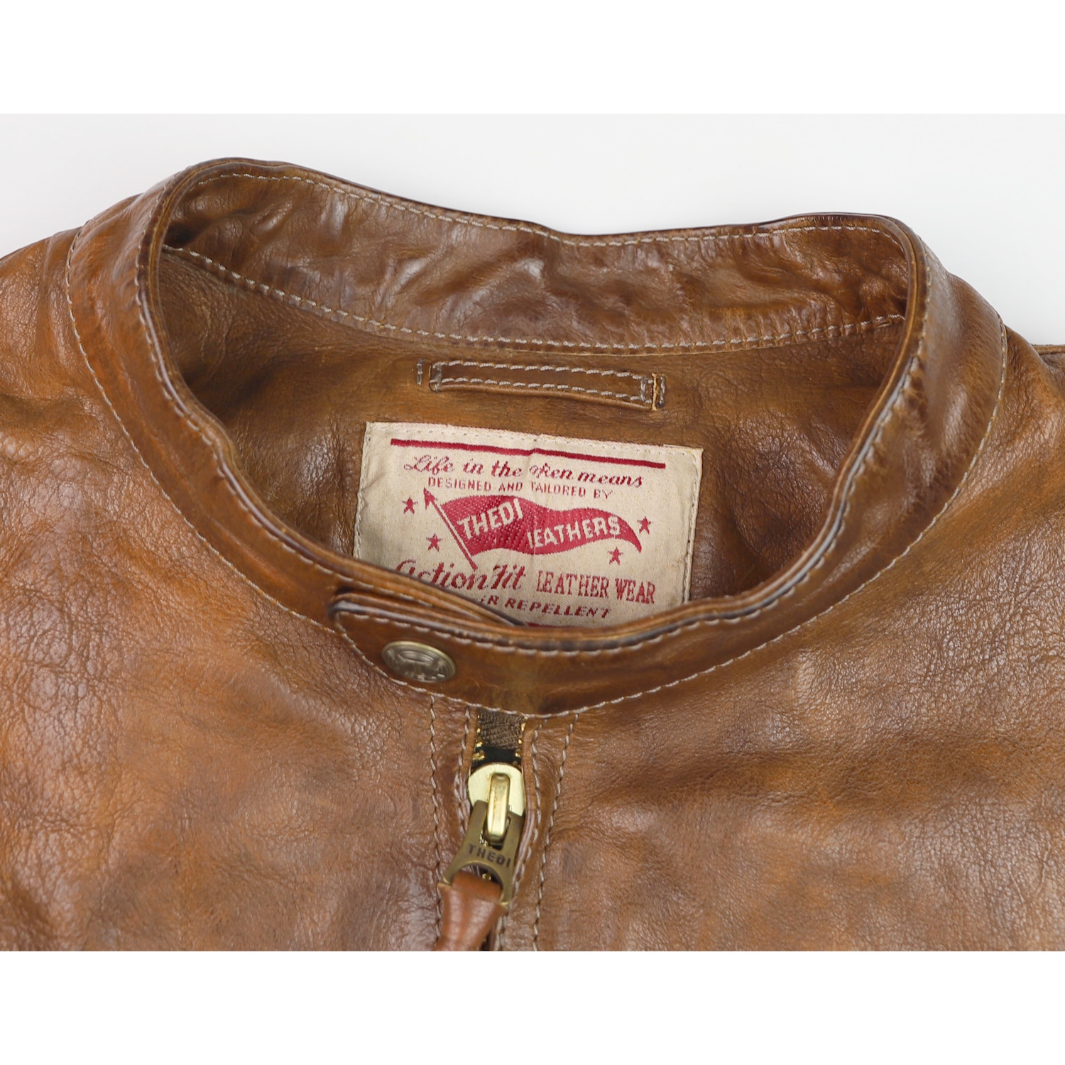 Thedi Phenix Cafe Racer Light Brown Toscano Buffalo collar.jpg