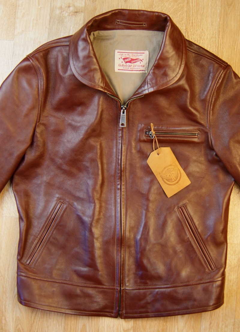 Thedi Zip-Up Shawl Collar Russet Horsehide front.jpg