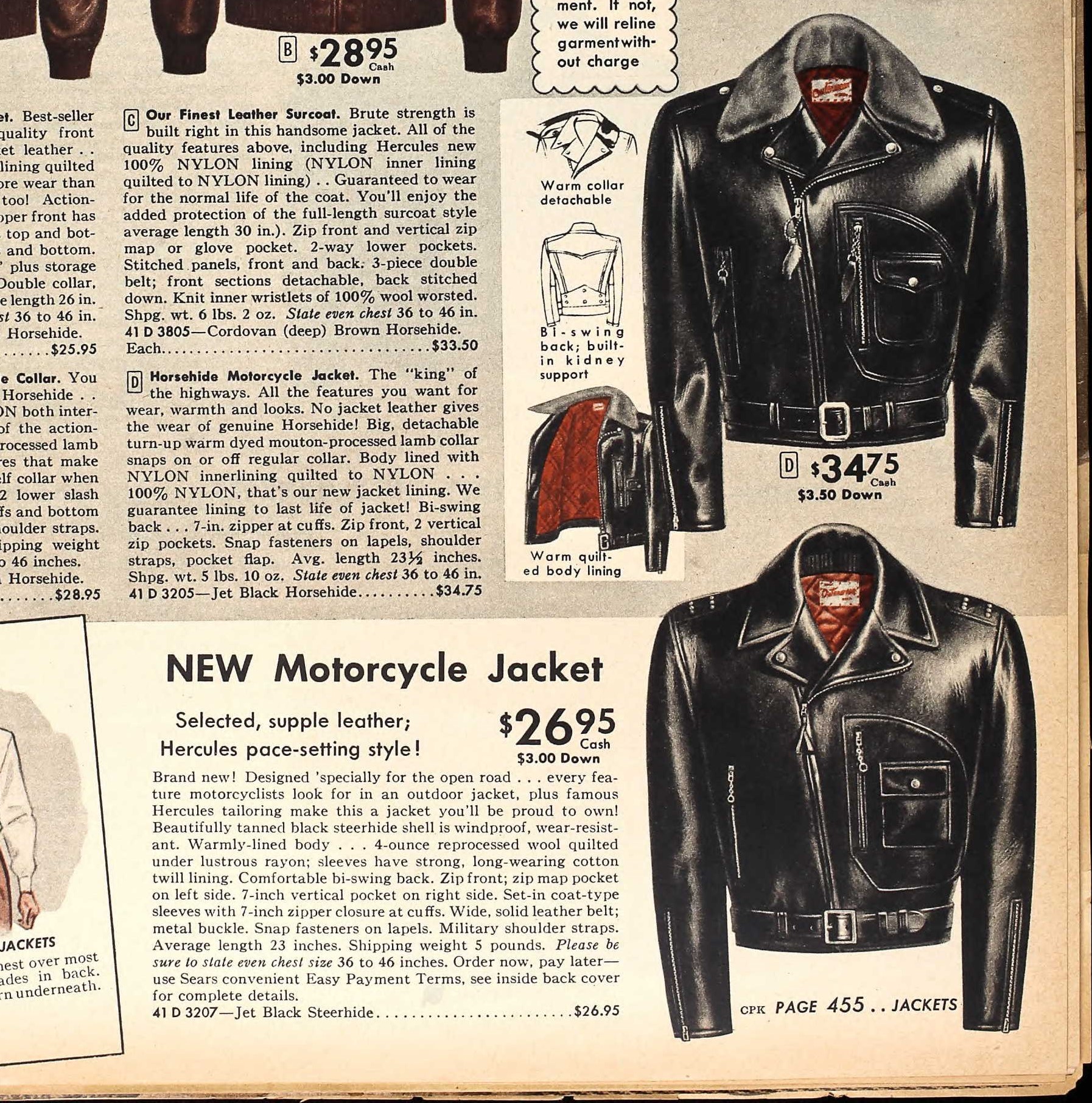 50s Hercules Motorcycle Jacket by Sears | The Fedora Lounge