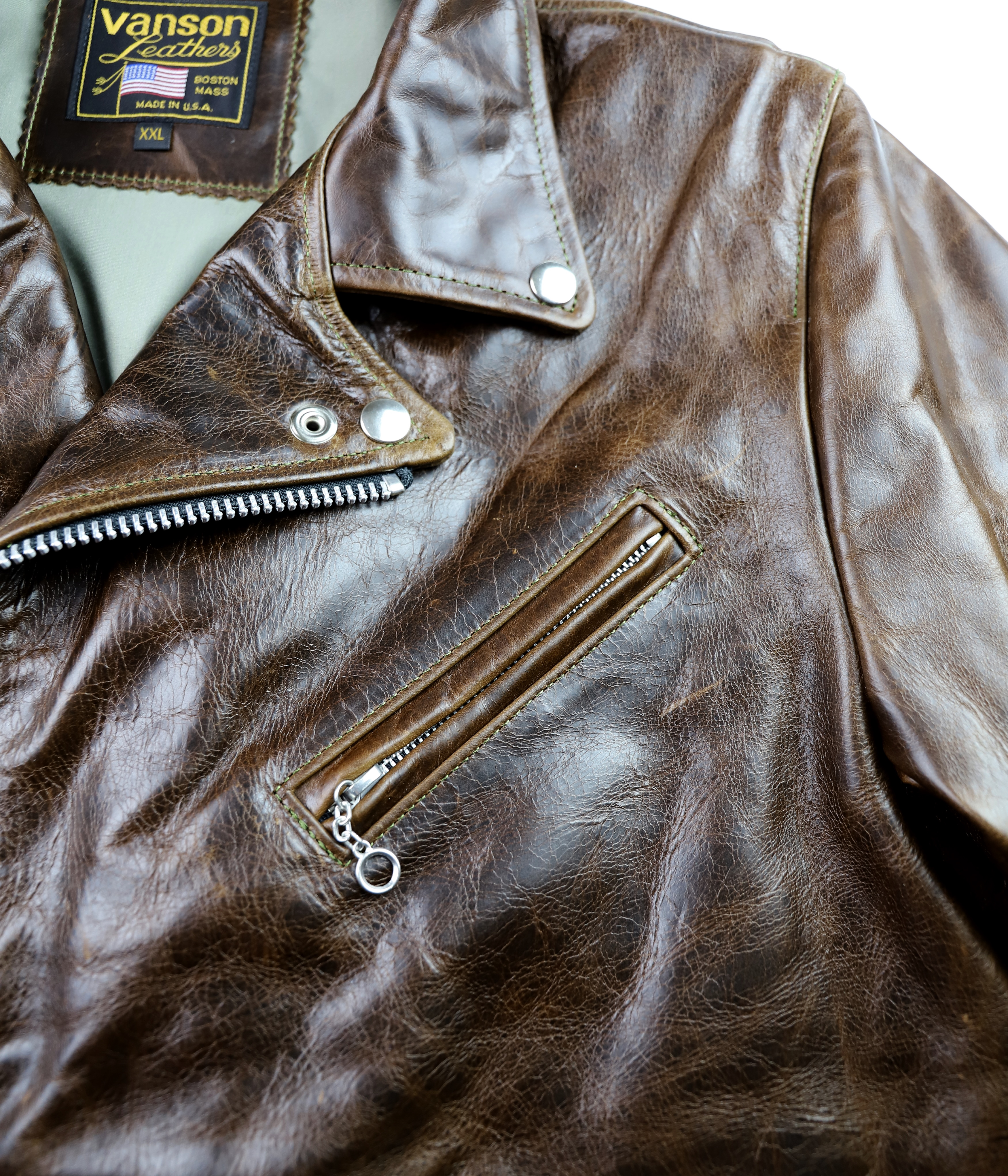 Vanson Daredevil Size **L Dark Maple Bainbridge MM88 Chest Pocket.jpg