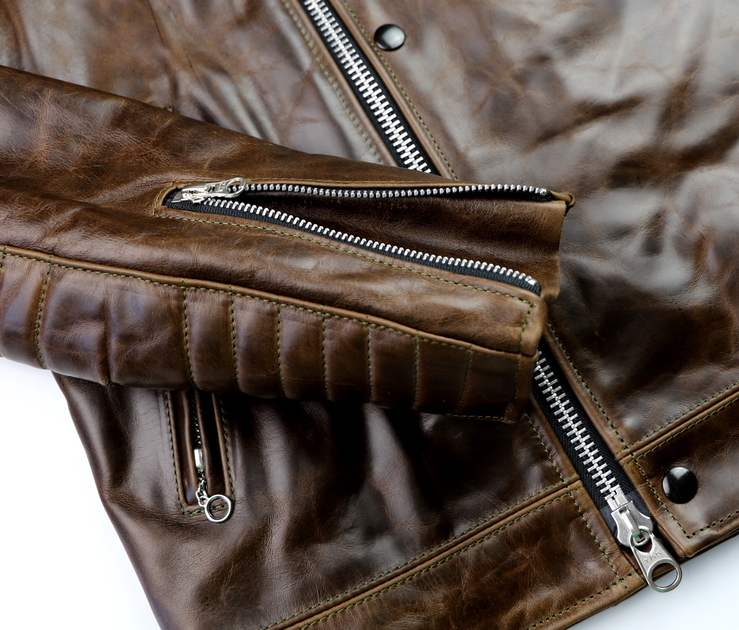 Vanson Portland Dark Maple Bainbridge MX99 sleeve zipper.jpg