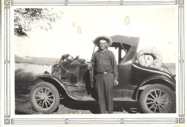 fam, Evans-Adolph Evans and 1927 Model T Ford.jpg