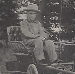 fam, Sunderman-Adolf Sunderman with pony and buggie he won in a drawing (2).jpg