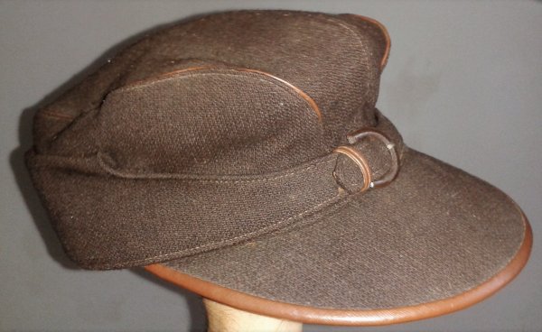 1930-40's German brown peaked cap 57 cm | The Fedora Lounge