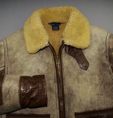 F.S - ANJ4 Sheepskin Bomber Jacket - Size S - Ralph Lauren UK | The ...