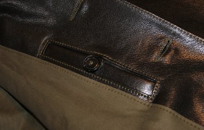 Aero Teamster Black Goatskin interior pocket.JPG