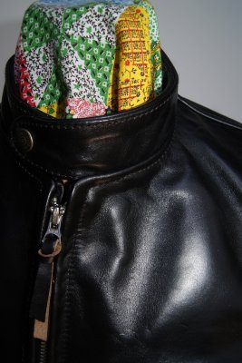 Aero Cafe' Racer Black Chromexcel Steerhide collar.JPG Aero Cafe' Racer Black Chromexcel Steerhide collar.JPG
