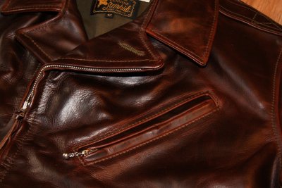 Aero Bootlegger Brown CXL Steerhide chest pocket.JPG Aero Bootlegger Brown CXL Steerhide chest pocket.JPG