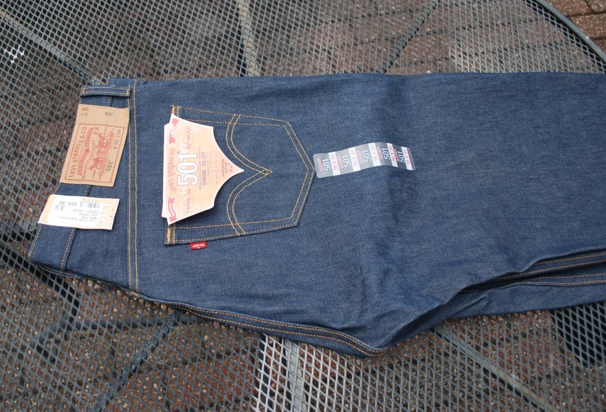 Two Pair of Levi's 501 Rigid shrink to fit jeans - new with tags 36/34 |  The Fedora Lounge