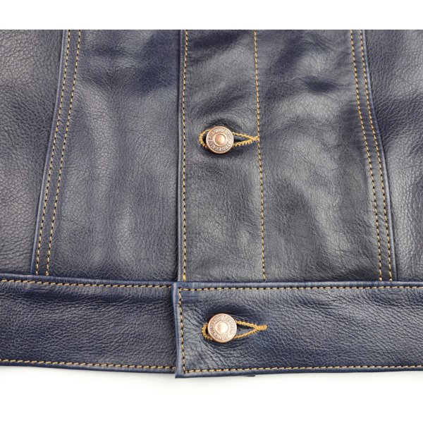 Aero Type 3 Jean Jacket Navy Vicenza 44CP bottom hem.jpg