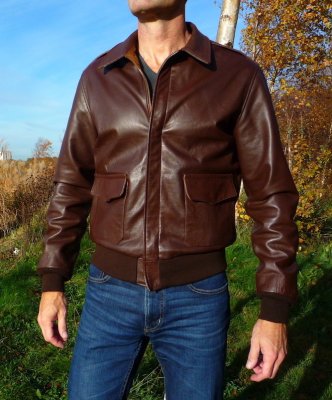 D-Pocket Jacket - Horsehide Leather - AVI LEATHER