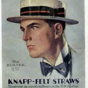 1920s STRAW BOATER
