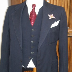 Blue Belt Back 3 pc suit. 1930s