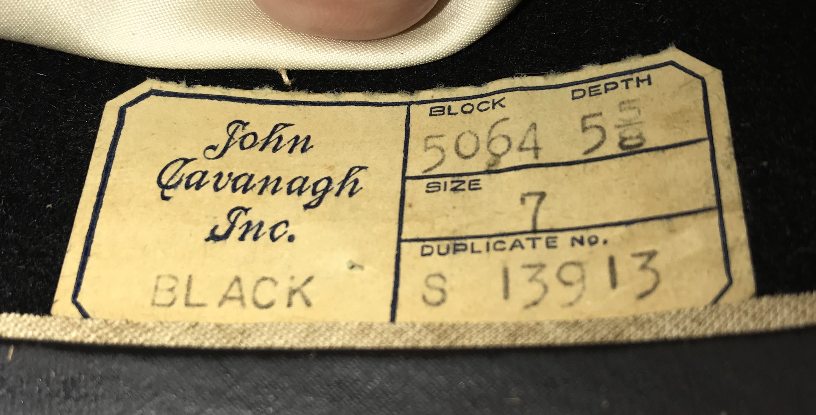 John Cavanagh Inc. Fedora Tag